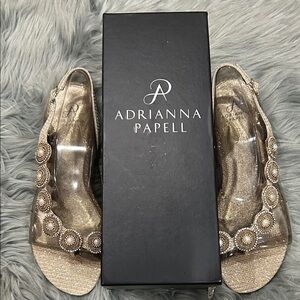 Adrianna Papell Gold Embellished Flats